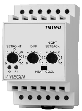 Termostate electronice cu montare pe şină DIN, seria TM1N, TM2