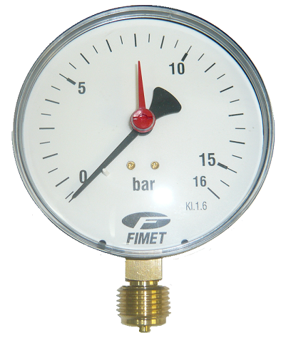 Manometre radiale cu carcasă metalică și ac indicator, seria M1...M